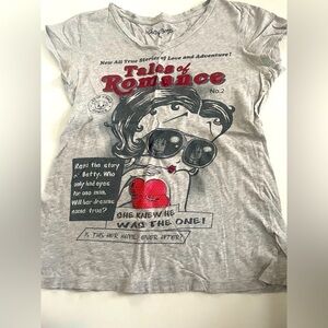 Betty Boop Tales of Romance shirt size M gray vintage